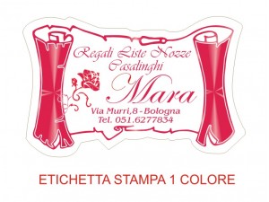 Etichette adesive per articoli da regalo e casalinghi (mm 55X34)  (cod.5L )